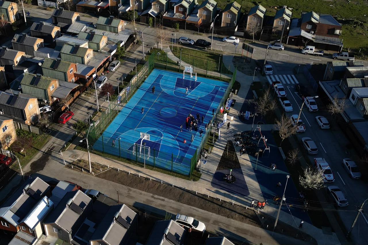 Villa El Canelo, en Chillán Viejo, estrena multicancha y área verde renovadas